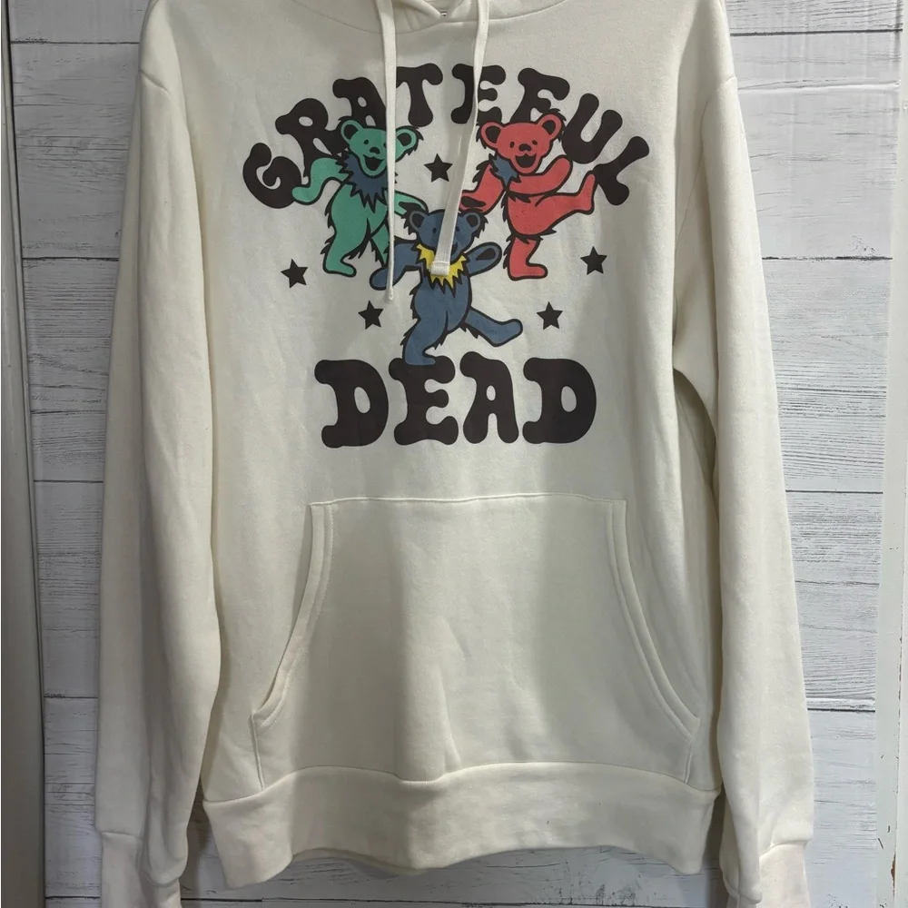 NWT Grateful Dead Hoodie Small Dancing Bears Graphic Sweatshirt Merch Unisex - Picture 3 of 7